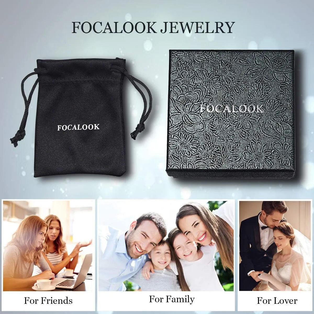 FOCALOOK Initial Necklaces for Women Yellow Gold/Platinum Plated Hexagon Letter Pendant Necklace 18 Inch