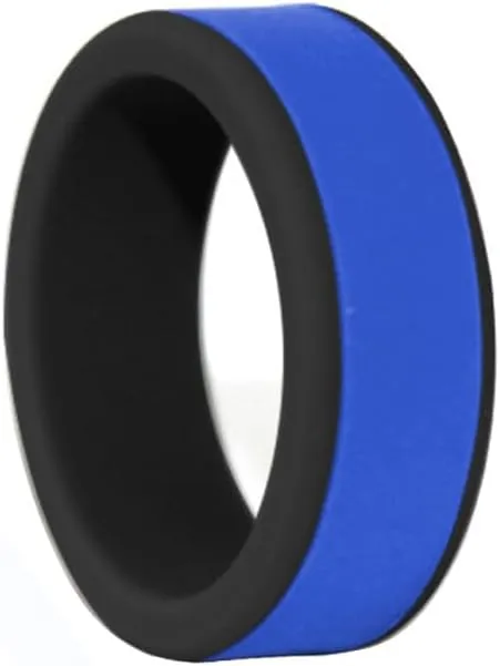 Free Engraving Logo Text Silicone Rings 8mm Two-Tone Removable Ring-Yoga Rings-Christian Jesus Cross Faith Inspirational Rings-Couple Wedding Band Engagement Rings,Size 8-13
