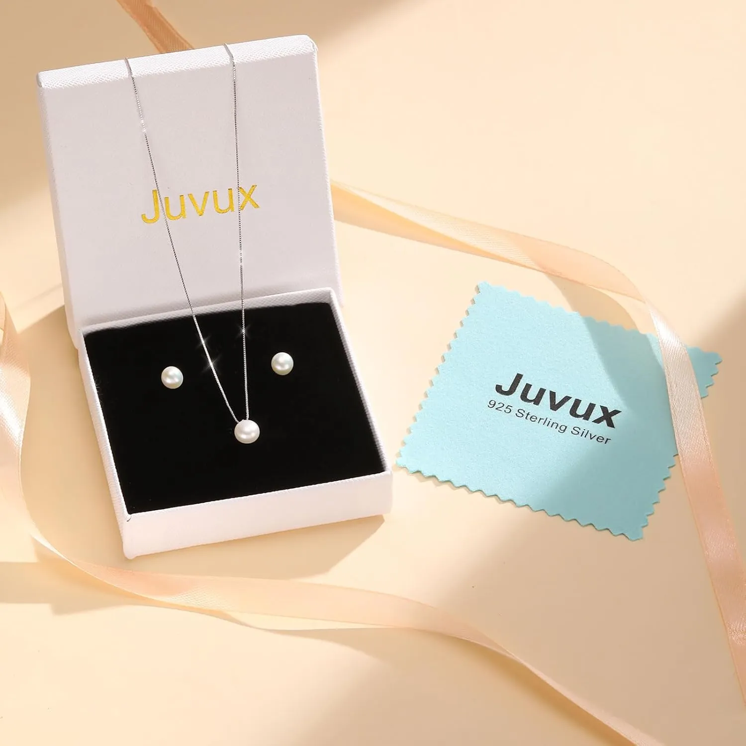 Freshwater Pearl Necklace for Women, S925 Sterling Silver Pearl Pendant Necklace Jewelry Gift, Mother Day Birthday Wedding Valentines Christmas Party 18K Dainty Single White Pearl Choker Necklaces for Mom Friends Grandma Daughter