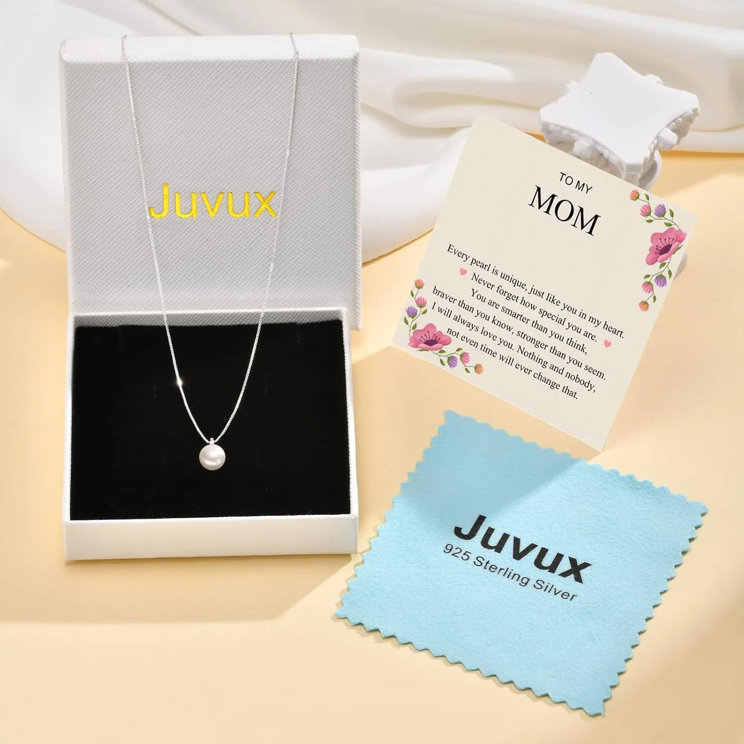 Freshwater Pearl Necklace for Women, S925 Sterling Silver Pearl Pendant Necklace Jewelry Gift, Mother Day Birthday Wedding Valentines Christmas Party 18K Dainty Single White Pearl Choker Necklaces for Mom Friends Grandma Daughter