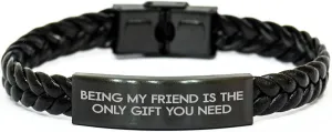 Friendship Bracelet - Interlaced Leather Bracelet - Gifts from Best Friend - Mother's Day Unique Gifts