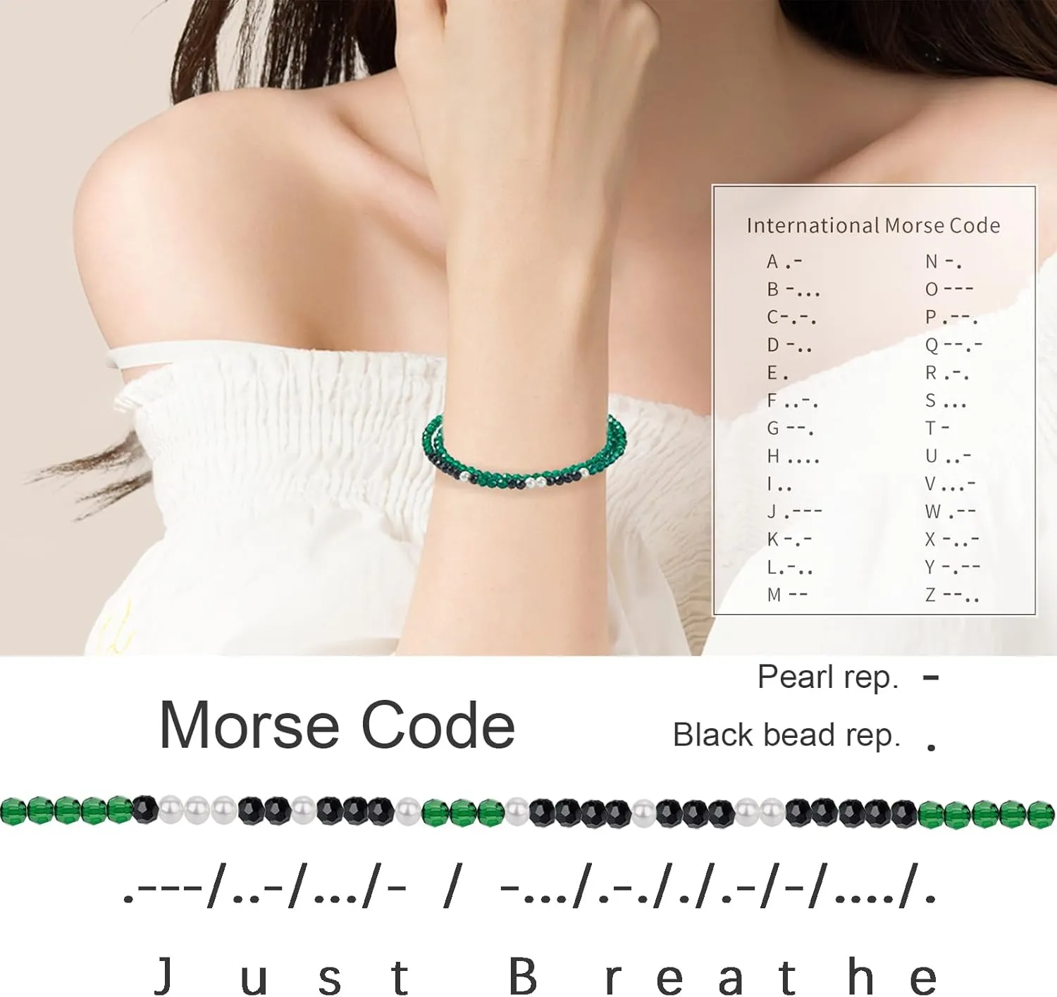 Funny Unique Inspirational Gifts for Women Morse Code Bracelets for Her Daughter Mom Wife Best Friends Soulmate Female Valentines Day Mother's Day Birthday Jewelry Cute Adjustable