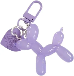 Fuqimanman2020 Jelly balloon dog keychain color cartoon dog backpack pendant cute girl accessories