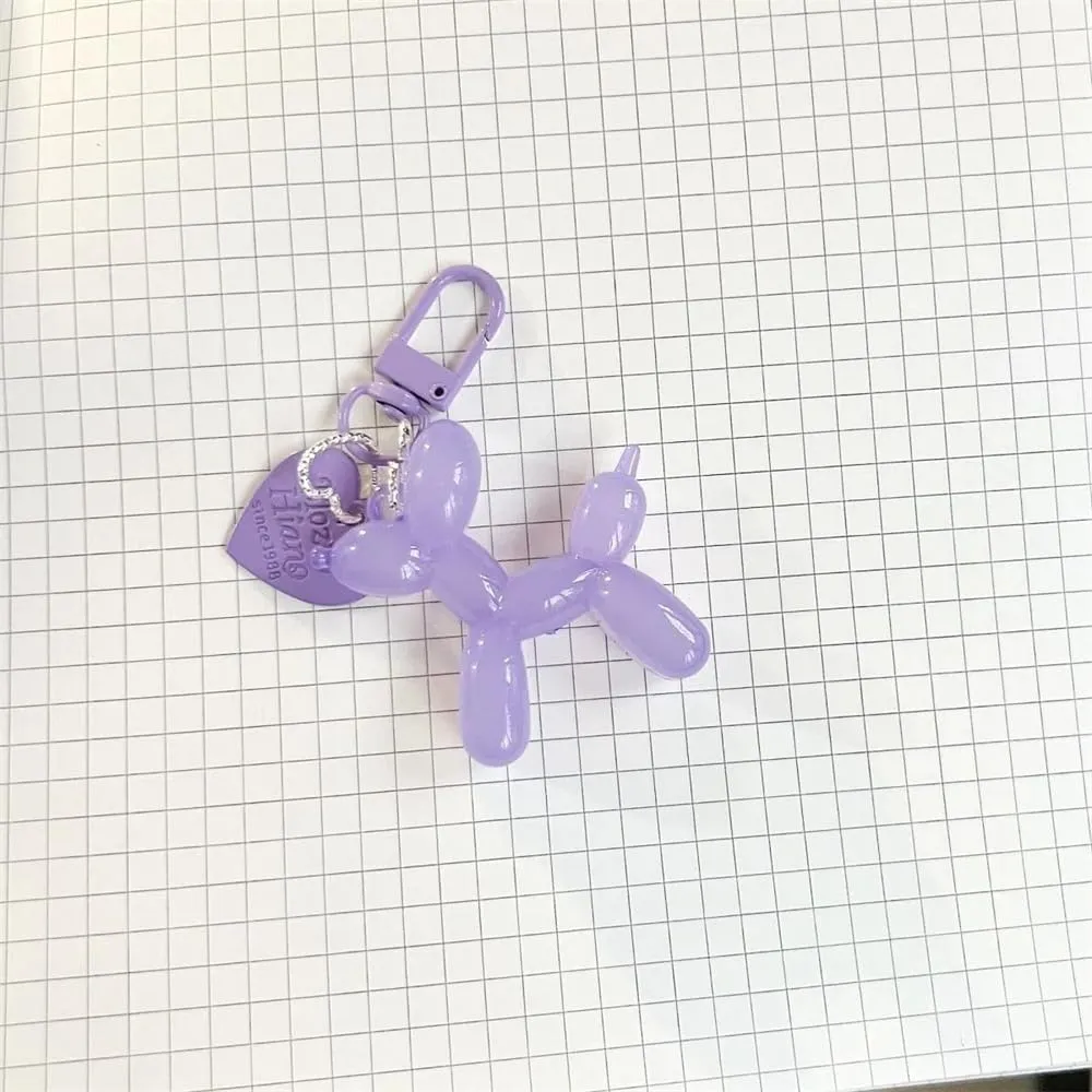 Fuqimanman2020 Jelly balloon dog keychain color cartoon dog backpack pendant cute girl accessories