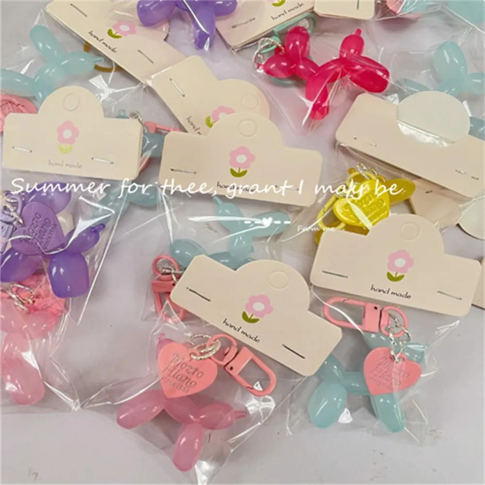 Fuqimanman2020 Jelly balloon dog keychain color cartoon dog backpack pendant cute girl accessories
