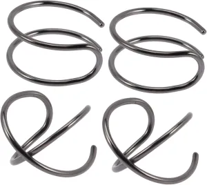 Gatuida 2 Pairs Wrap Ear Cuffs Fake Double Helix Earring Minimalist No Piercing Ear Clip Silver Tone Fashionable