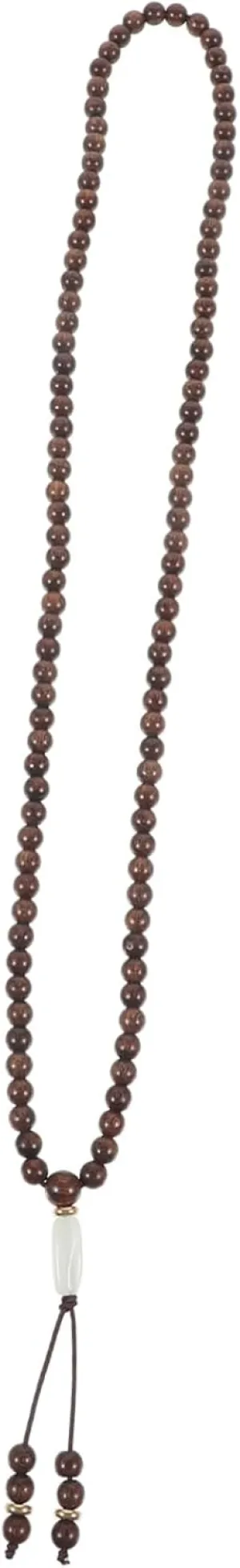 Gatuida Unique Sandalwood Prayer Bead Bracelet 108 Beads Wooden Bangle for Couples