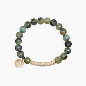 Gemma African Turquoise Bracelet - Gold