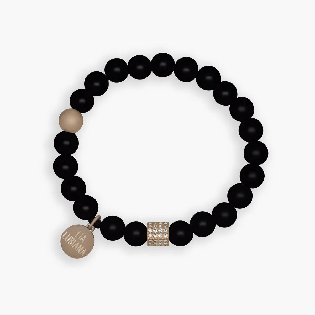 Gemma Onyx Bracelet - Gold