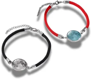Glow in the Dark Couple Bracelet Set - Red String & Premium Stainless Steel - 4 Unique Variants for Every Love Story