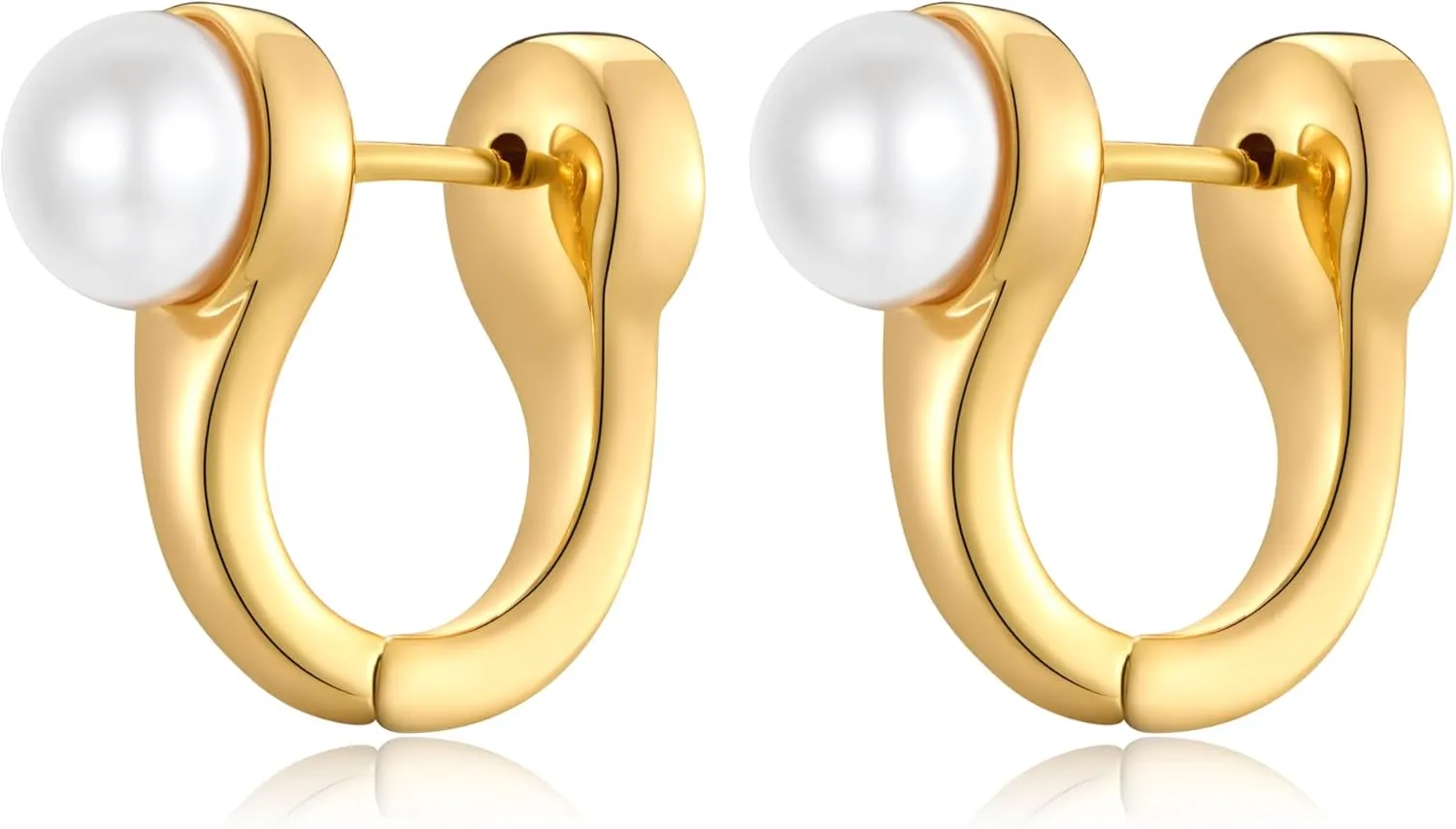 Gold Hoop Earrings for Women Trendy Small Gold Huggies 14K Elegant Hoop Studs Hypoallergenic Statement Earrings for Wedding Party