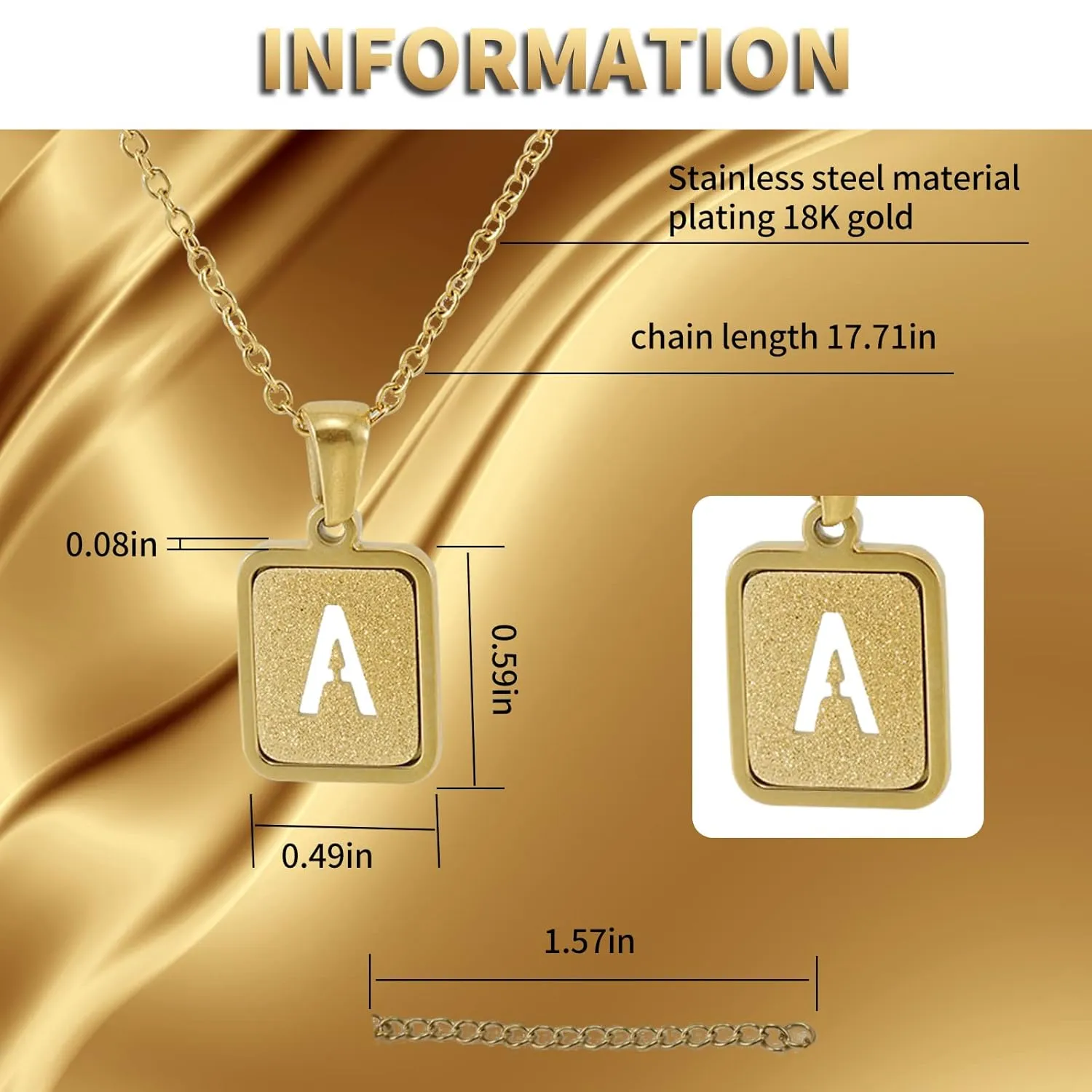 Gold Initial Necklaces for Women Men Teen Girls, Dainty Initial A-Z Necklace 18K Gold Plated Capital Letter Pendant Choker Necklace Stainless Steel Personalized 26 Letter Necklace Jewelry Gift(B)