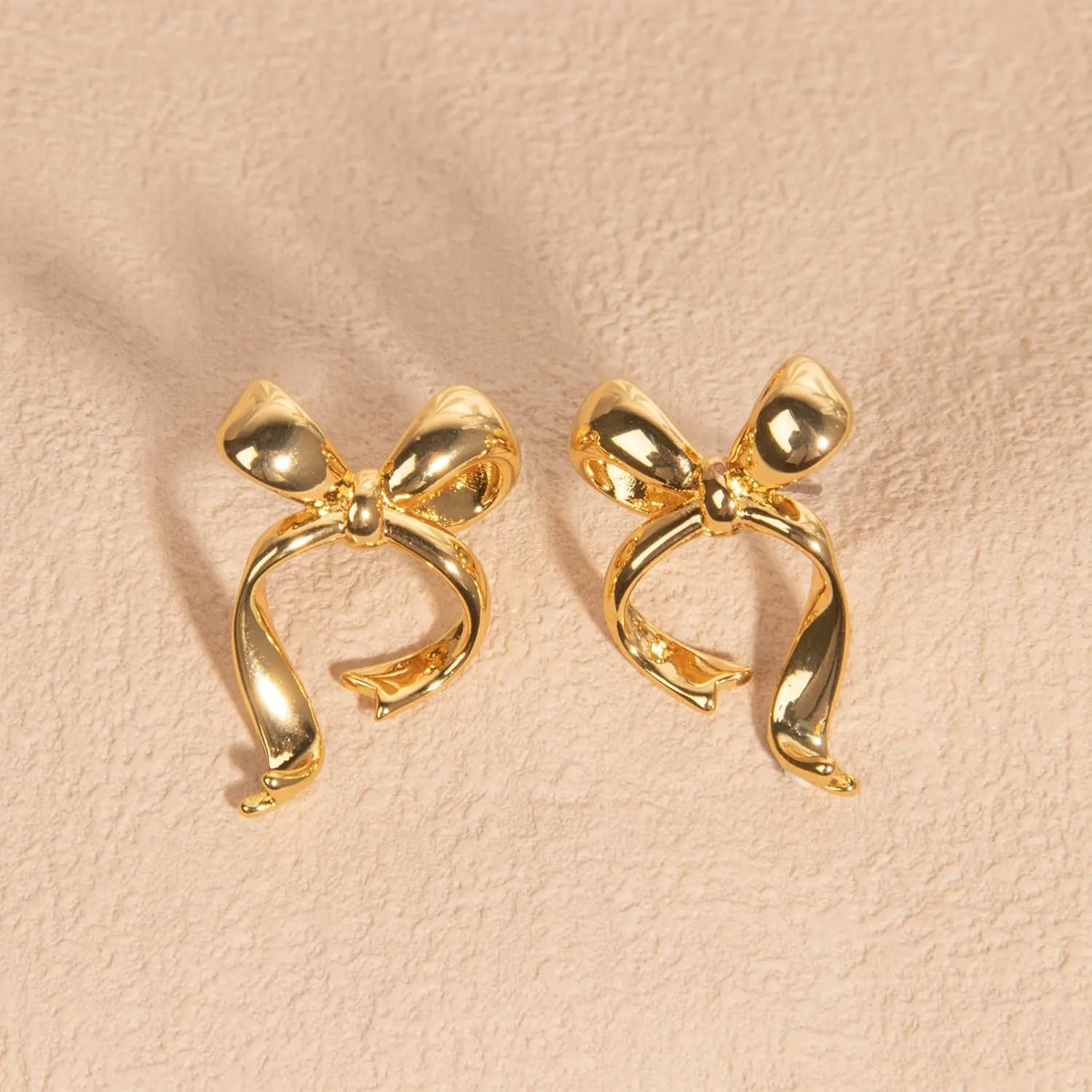 Gold Silver Bow Drop Earrings for Women Long Tassel Chain Bow Earrings Ribbon Bowknot Dangle Earrings Jewelry Gifts