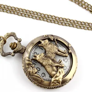 GORBEN Retro Antique Animal Pocket Watch