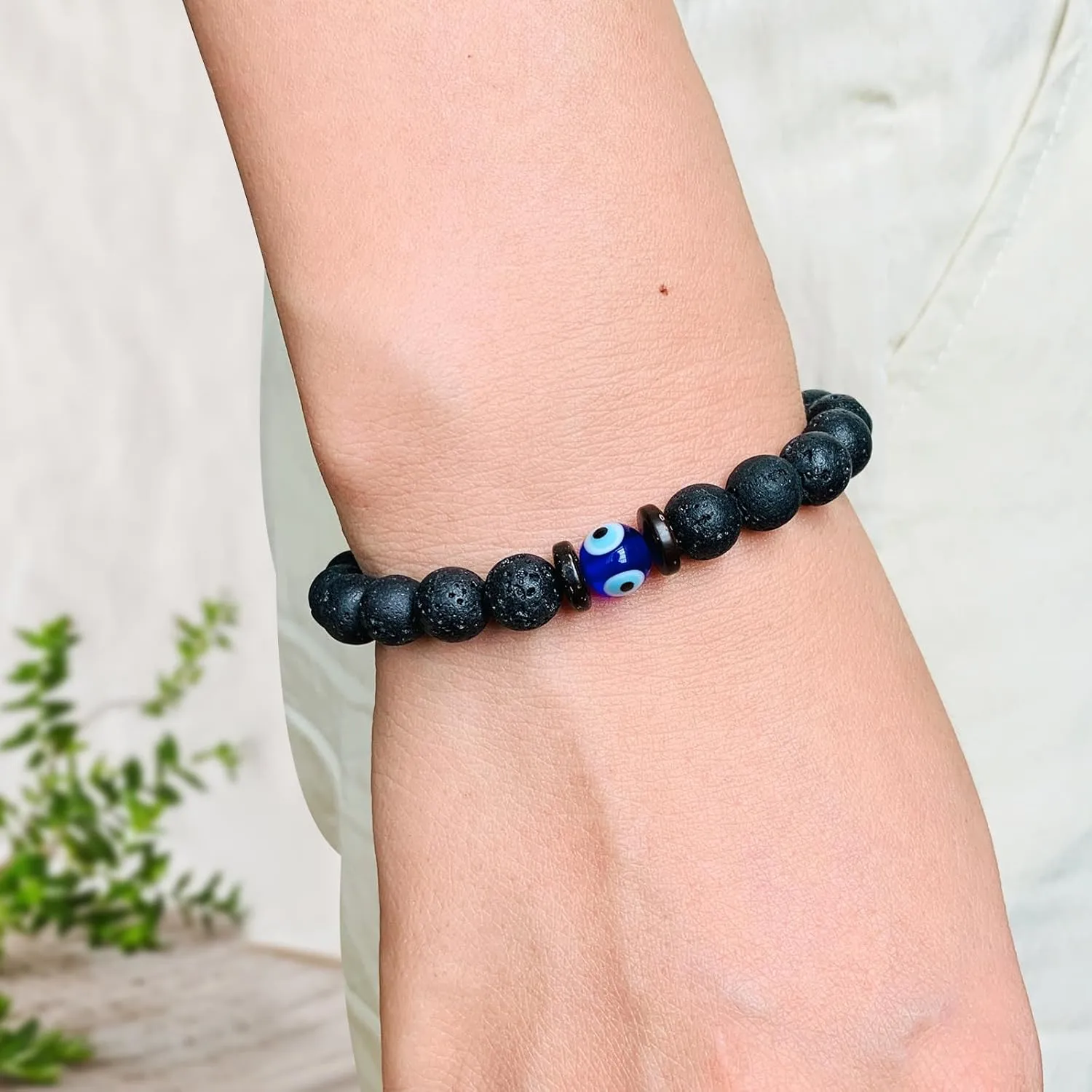 Graduation Teens Boys Gift Ideas Teenage Boys Gifts for Son 14 16 18 20 Year Old Birthday Gift Cool Unique Beaded Bracelets Christmas Valentines Gift Men (8 Inches, Evil eye)