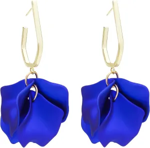 Halawly Acrylic Rose Petal Earrings Dangle Flower Trendy Elegant Earrings Drop Statement Floral Tassel Earrings for Women Jewelry