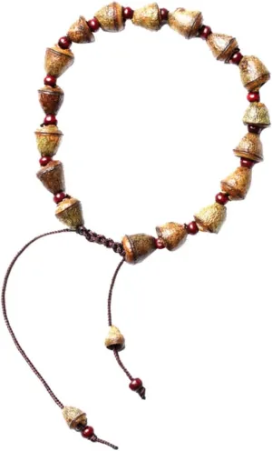 Handmade Bodhi Beads Bracelet Authentic Buddhist Prayer Bead Wrist Wrap Natural Beadwork for Meditation and Spiritual Practice Unique Devout Jewelry