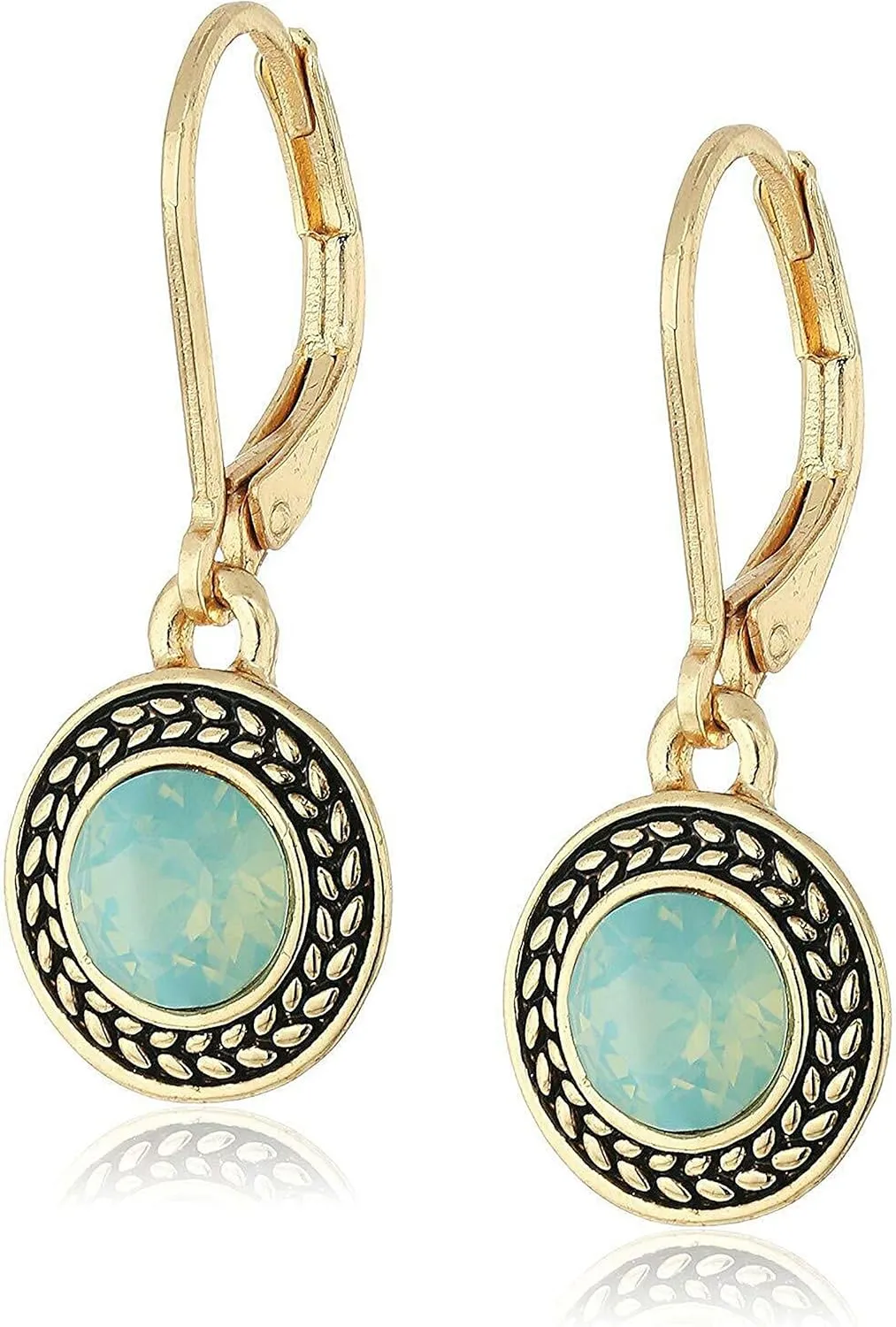 Handmade Bohemian Crystal Leverback Earrings for Women  925 Silver Plated Lightweight Teardrop Dangle Earrings  Elegant Jewelry Gift for Her