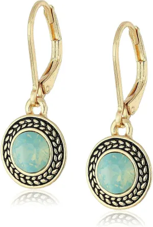 Handmade Bohemian Crystal Leverback Earrings for Women  925 Silver Plated Lightweight Teardrop Dangle Earrings  Elegant Jewelry Gift for Her