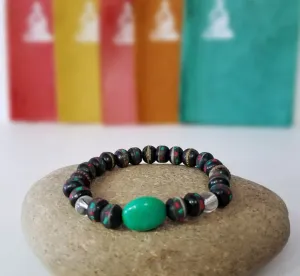 Handmade Turquoise Clear Crystal Bracelet (Pack of 4)