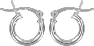 Hawaiian Silver Jewelry Hoop Earrings for Women  Premium 2 x 10mm Sterling Silver Earrings  Extra Small Hoop Earrings with Simple Elegant Design  Includes Jewelry Box and Pouch