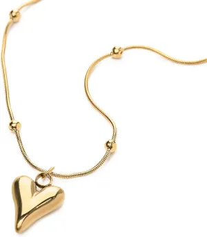 Heart Necklace | Waterproof 18k Gold Plated Heart Necklaces for Women | Non Tarnish, PVD coated | Jewelry for Women | Gold Heart Pendant | Everyday Necklace