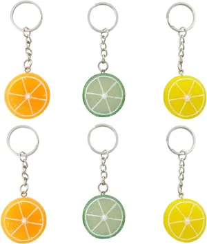 Honbay 12PCS Artificial Lemon Slice Keychain Plastic Fake Limes Slice Key Ring for Tote Bag Purse Backpack Cellphone Car Key Pendants Ornament (3 Color)