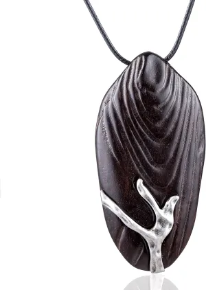 Hotsale Handmade Women Long Necklaces Jewelry Black Sandalwood Vintage Statement Necklace for Women