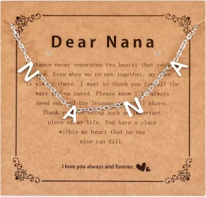 HUTIMY Nana Jewelry for Women Grandma Birthday Mothers Day Gifts from Grandson Nana Necklaces