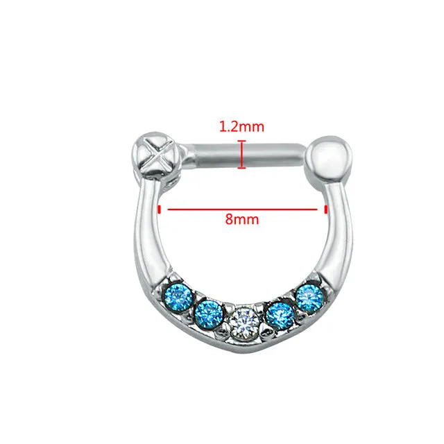 Indian Nose Piercing Septum Clicker Real Clip Rings Piercing Jewelry Septum Tribal Hoop Nose Ring Body Piercing Septo indiano