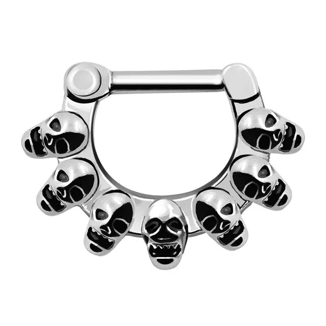 Indian Nose Piercing Septum Clicker Real Clip Rings Piercing Jewelry Septum Tribal Hoop Nose Ring Body Piercing Septo indiano