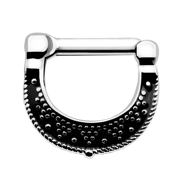 Indian Nose Piercing Septum Clicker Real Clip Rings Piercing Jewelry Septum Tribal Hoop Nose Ring Body Piercing Septo indiano