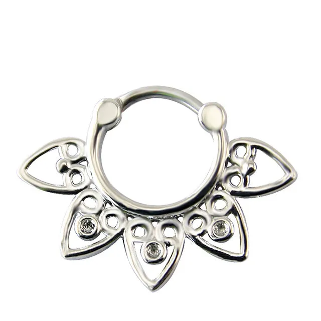 Indian Nose Piercing Septum Clicker Real Clip Rings Piercing Jewelry Septum Tribal Hoop Nose Ring Body Piercing Septo indiano