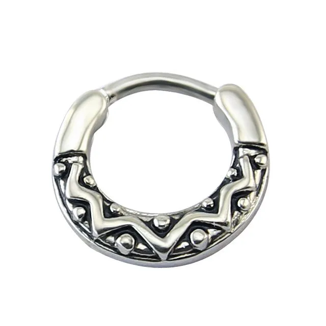 Indian Nose Piercing Septum Clicker Real Clip Rings Piercing Jewelry Septum Tribal Hoop Nose Ring Body Piercing Septo indiano