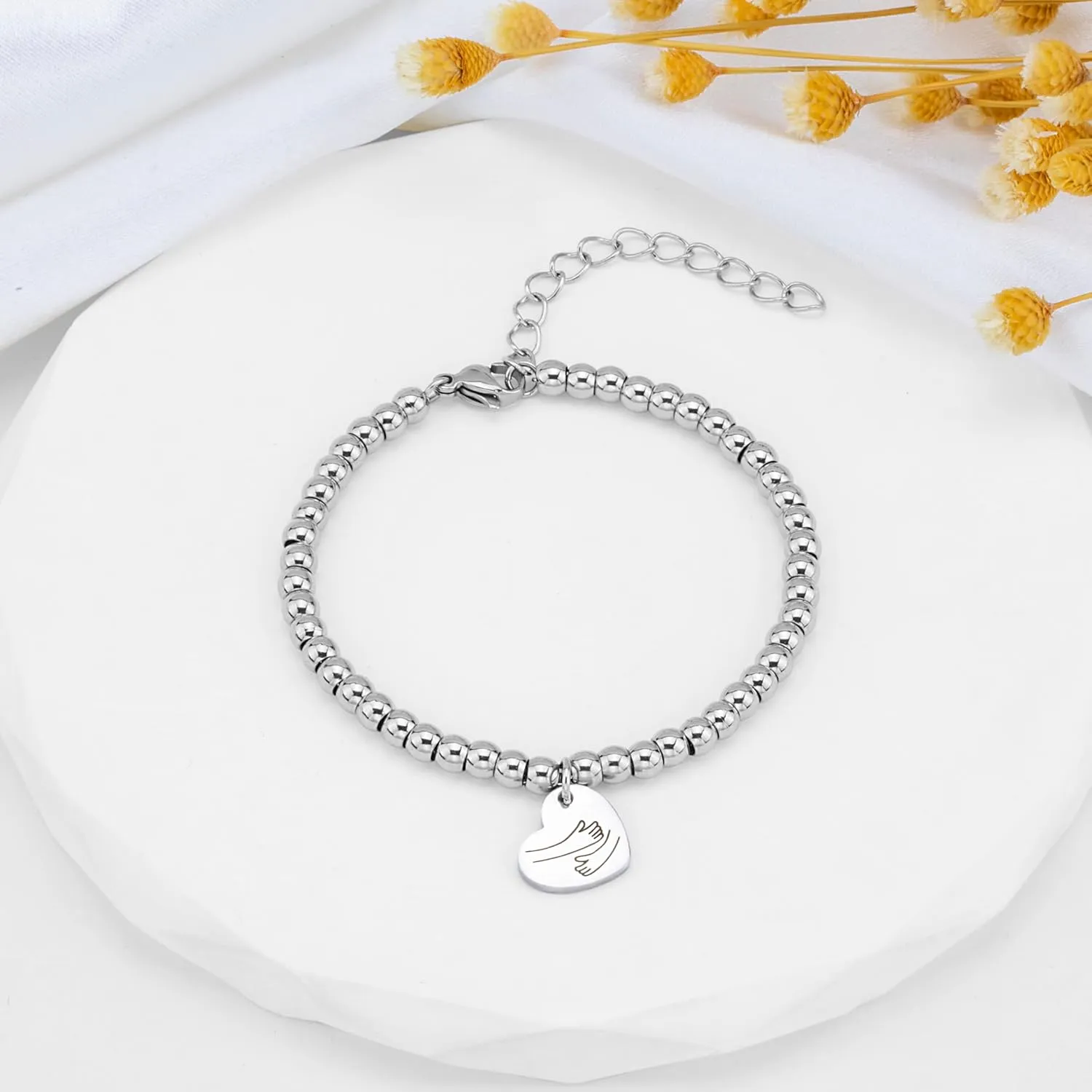 Inspirational Gifts for Women, Sending You a Big Hug Encouragement Bracelets for Female Best Friend Unique Get Well Feel Better Healing Friendship Jewelry Gifts for Best Friends BFF