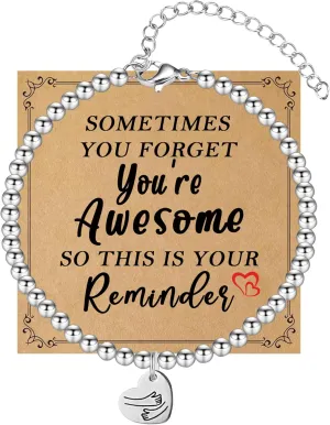 Inspirational Gifts for Women, Sending You a Big Hug Encouragement Bracelets for Female Best Friend Unique Get Well Feel Better Healing Friendship Jewelry Gifts for Best Friends BFF