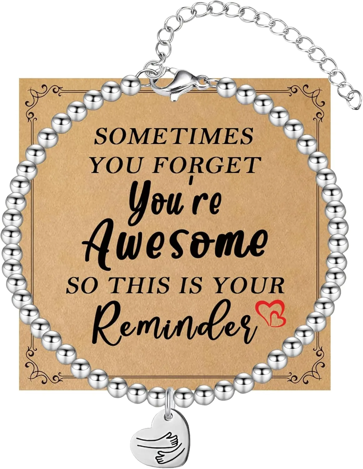 Inspirational Gifts for Women, Sending You a Big Hug Encouragement Bracelets for Female Best Friend Unique Get Well Feel Better Healing Friendship Jewelry Gifts for Best Friends BFF
