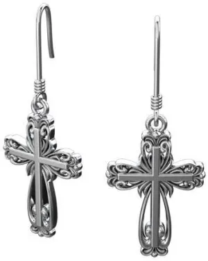 Jewelry - Elegant Cross | Sterling Silver Earrings | Symbol of Faith