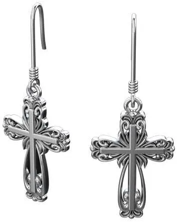 Jewelry - Elegant Cross | Sterling Silver Earrings | Symbol of Faith