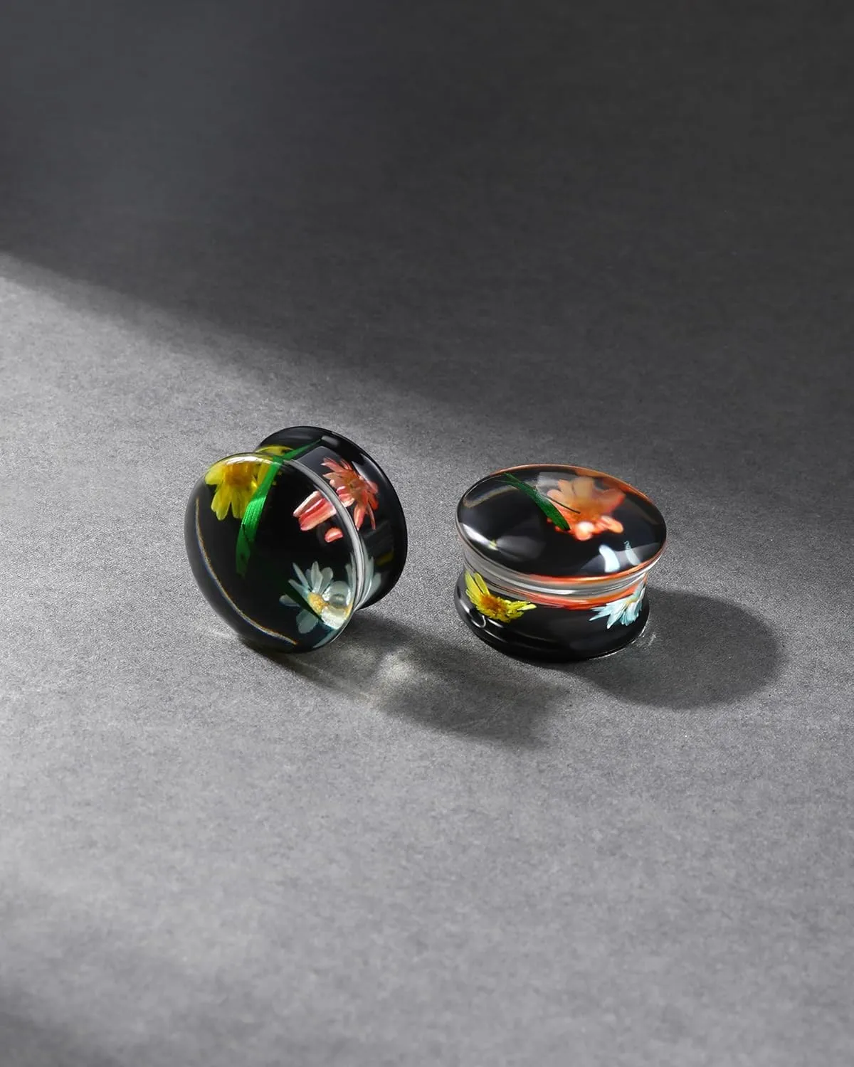 Jewseen 2g-1 Ear Gauges Plugs 2Pcs Ear Tunnels Double Flared Gauges Tunnels Stretchers Ear Plugs Piercing Jewelry for Women