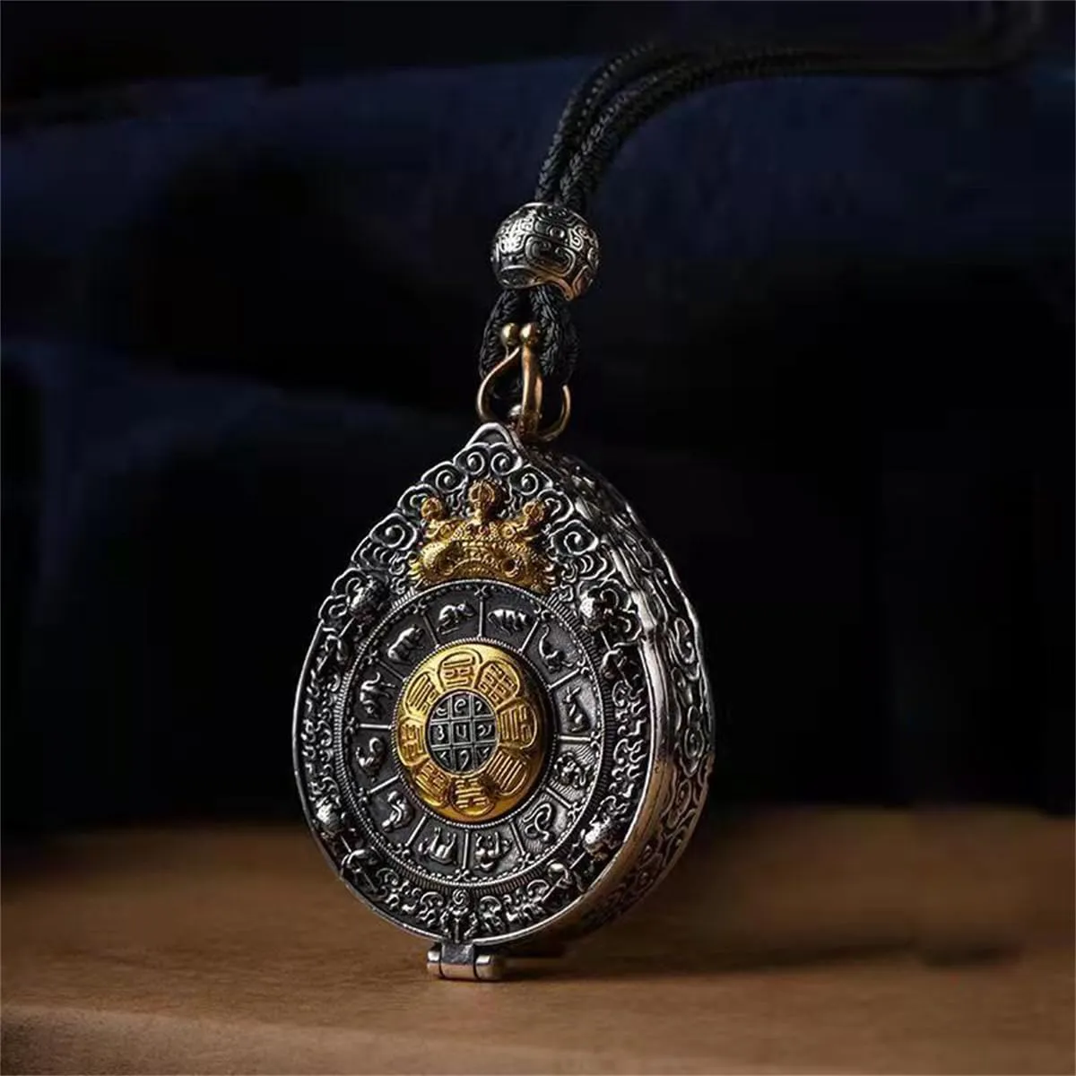 JILIYUPA Good Luck Necklace Buddha Totem Pendant with 51cm 5cm Extender Chain, Men Women Chinese Religion Lucky Amulet Protection Fengshui Jewelry Reiki Healing