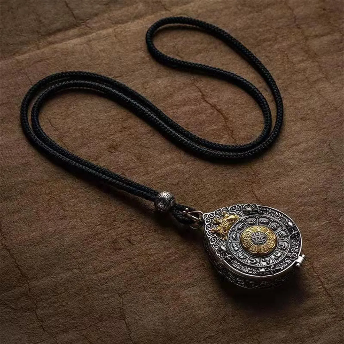 JILIYUPA Good Luck Necklace Buddha Totem Pendant with 51cm 5cm Extender Chain, Men Women Chinese Religion Lucky Amulet Protection Fengshui Jewelry Reiki Healing