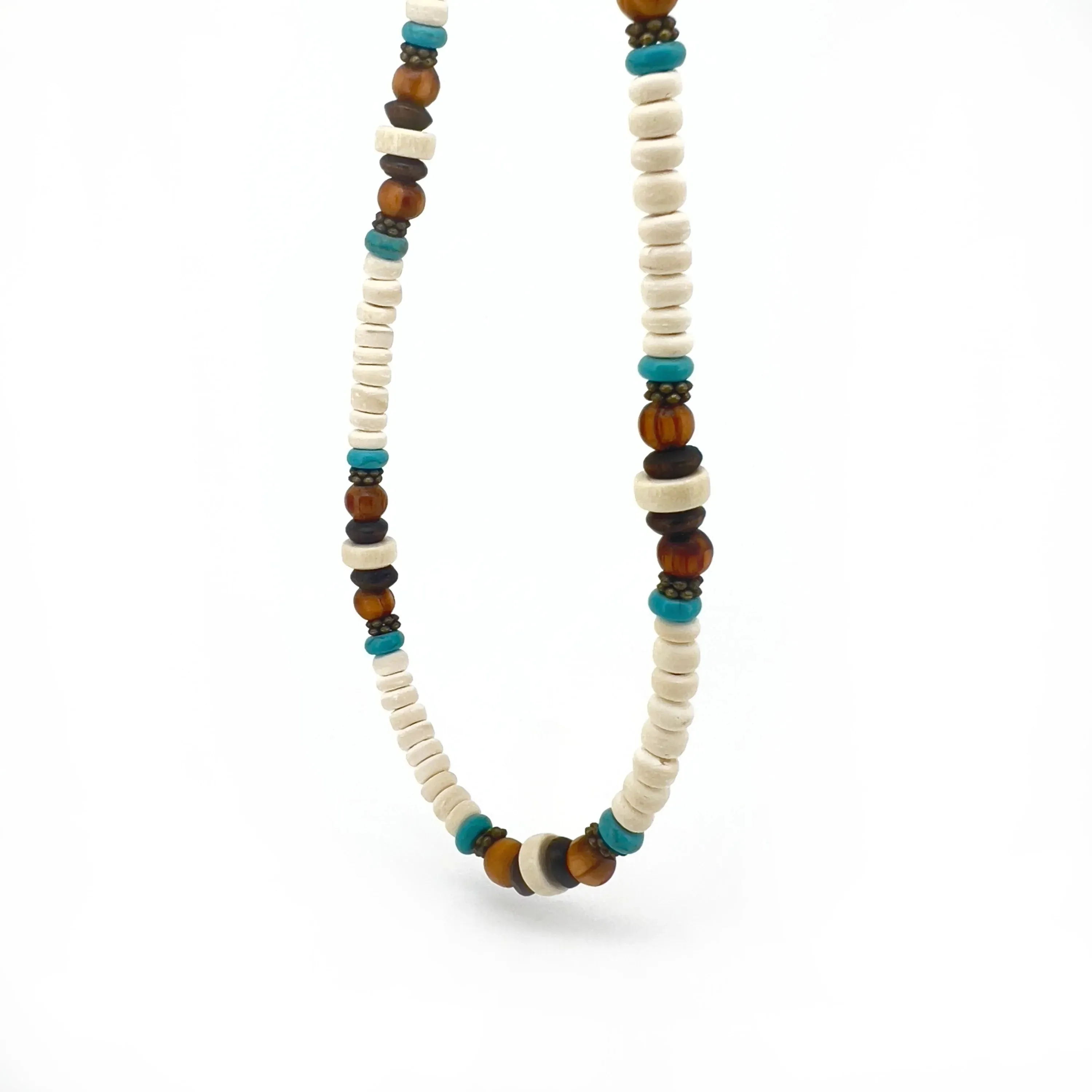 Joaquin Beaded Shell & Wood Necklace