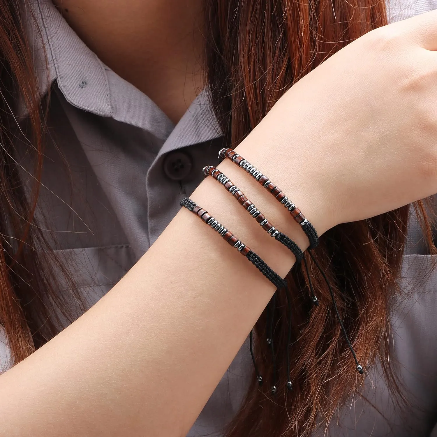 JoycuFF Inspirational Morse Code Bracelets for Men Women Mothers Day Birthday Christmas Gifts for Mom Mother Father Daughter Aunt Grandmother Jewelry Cord Wrap Memorial Graduation Bracelets