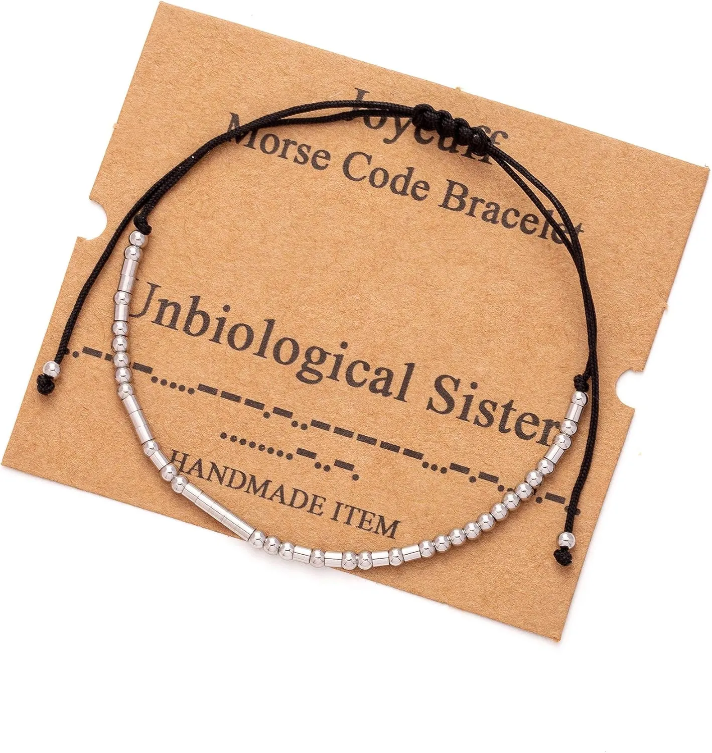 JoycuFF Morse Code Bracelets for Women Unique Funny Gifts for Women Her Handmade Silk Wrap Jewelry