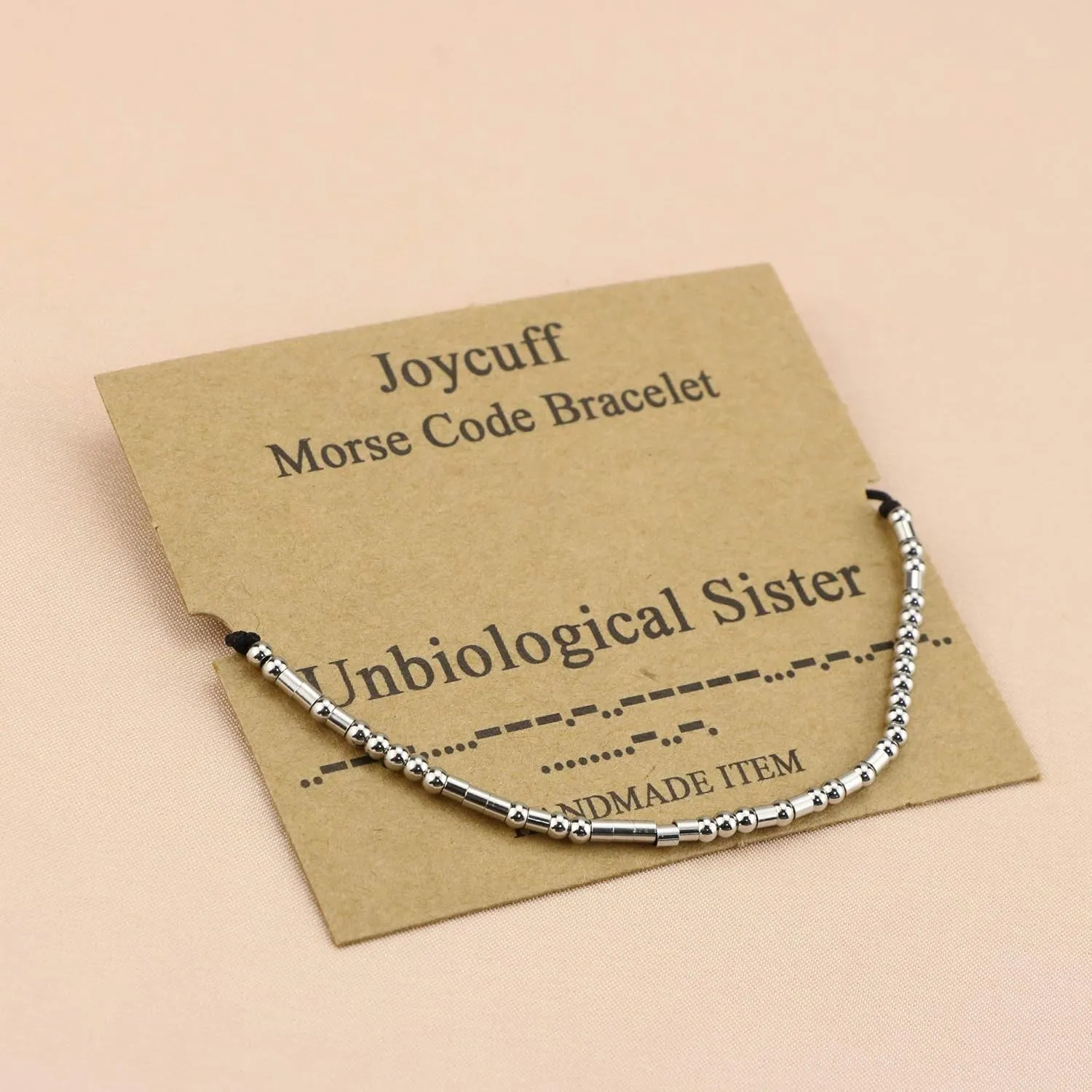 JoycuFF Morse Code Bracelets for Women Unique Funny Gifts for Women Her Handmade Silk Wrap Jewelry