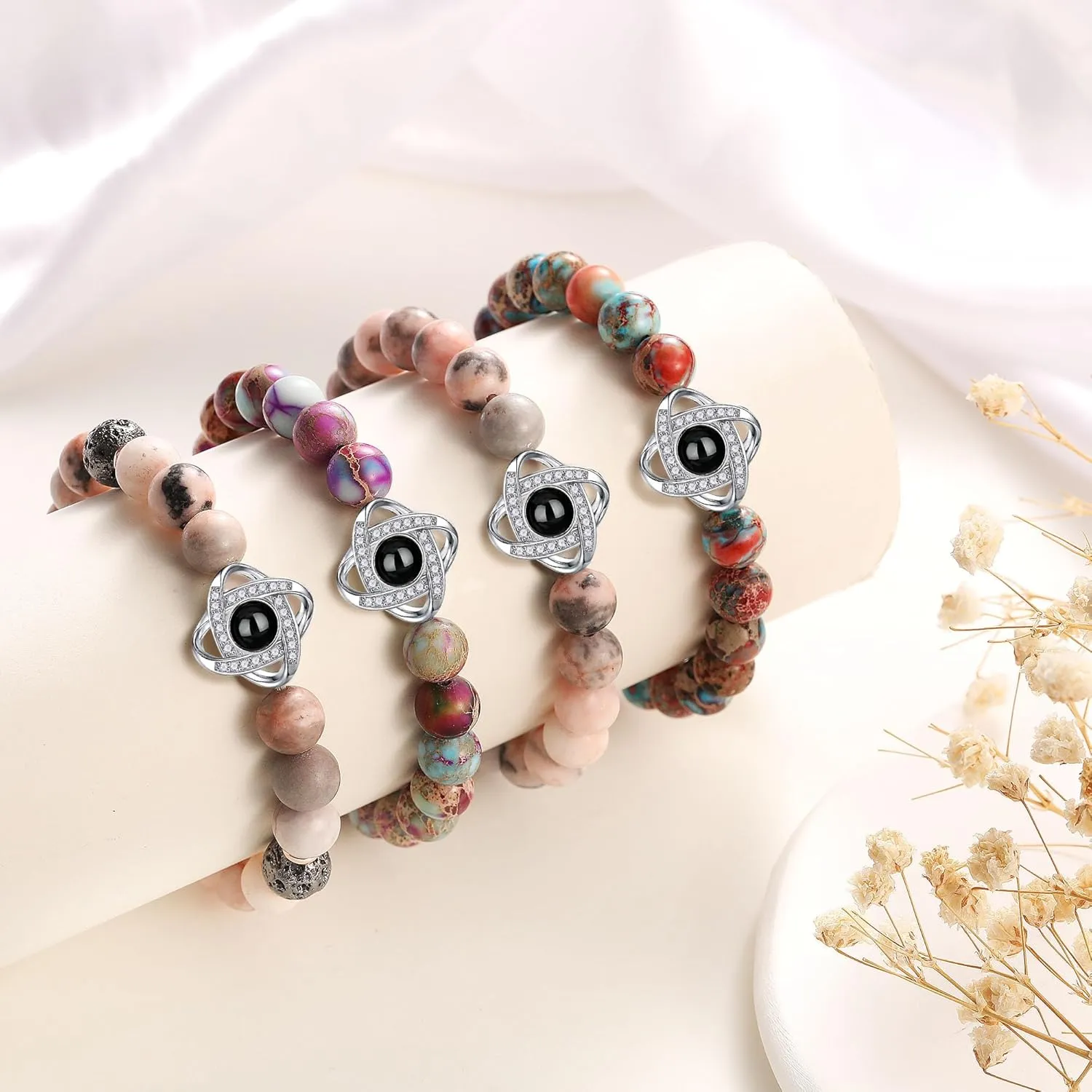 JSJOY I Love You in 100 Languages Bracelet: Unique Gifts for Mom, Daughter, Sister, Girlfriend, Wife - Christmas Stocking Stuffers