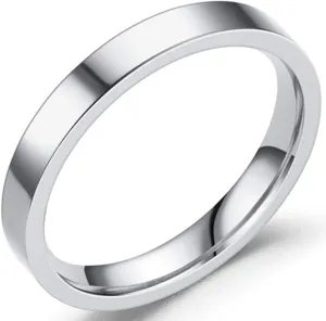 Jude Jewelers 3mm Stackable Stainless Steel High Polished Wedding Band Classical Ring