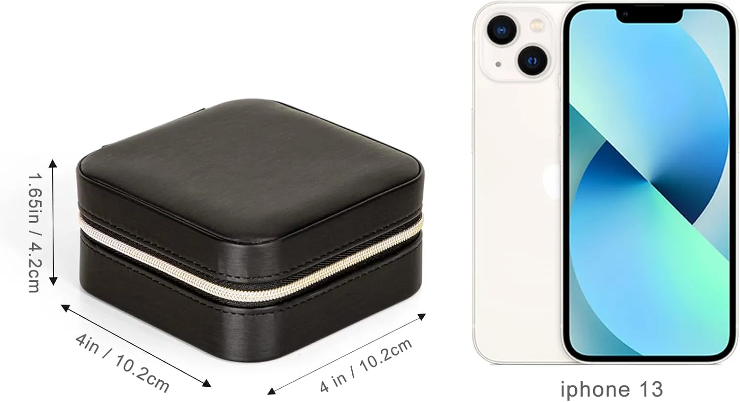 KAMIER Small Jewelry Boxes for Women | Portable Travel Jewelry Case | Wire Drawing Leather Jewelry Organizer Box for Earrings, Ring, Necklaces(Black)