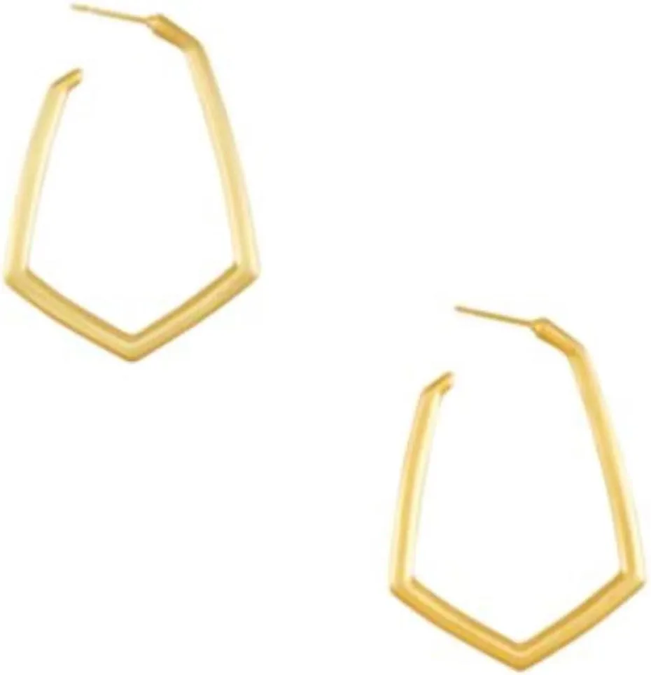 Kendra Scott Lonnie Women's Hoop Earrings, Gold-Plated Brass